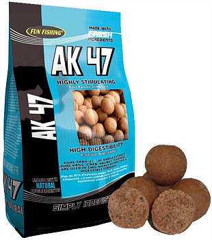 Бойлы с запахом рачка Boilies AK47   Atlantic Krill 15mm 1kg