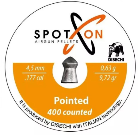 Пуля пневм. SPOTON Pointed 4,5 мм, 0,63 гр. (400 шт)