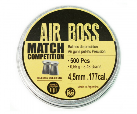 Пуля пневм. Apolo Air Boss "Match", 4,5мм 0,55гр.(500шт.)