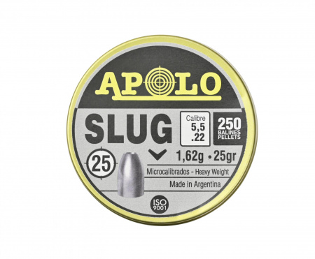 Пуля пневм. Apolo "Slug", для винт., 5,5мм 1,62гр.(250шт.)