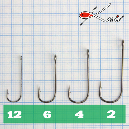 Крючок KOI "SINGLE SPOON LONG", размер 12 (INT), цвет BN (10 шт.)