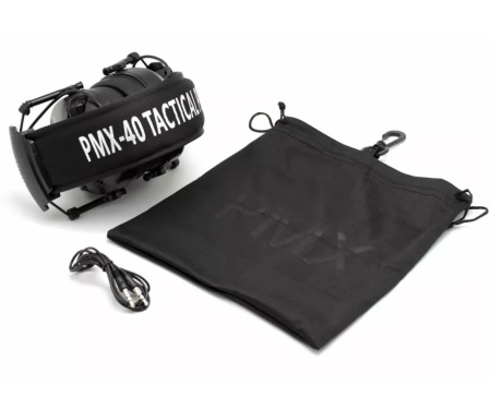 Наушники активные стрелковые PMX Tactical Pro PMX-40B 27-85 ДБ Черный