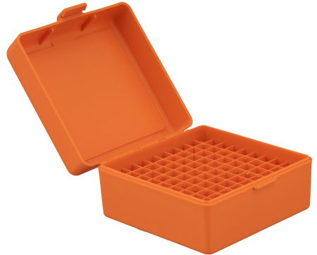 Кейс ShotTime BX-907 для 100 патронов 223 Rem./222 Rem., полипропилен, р-р 127x127х72 мм, оранжевый