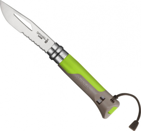 Нож Opinel №8 Outdoor Earth, нержавеющая сталь, зеленый