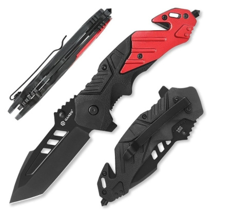 Нож складной туристический Ganzo G629-RD черно-красный
