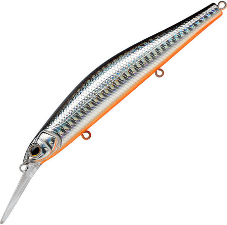 Воблер  Strike Pro Inquisitor MDR 110SP, 110 мм, 17,3 гр, Загл. 1,0м.-2,5м., SP, A70-713 Black Silve