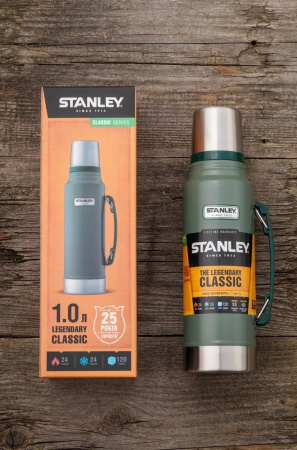 Термос STANLEY Classic 1L, тёмно-зелёный