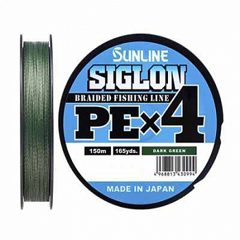 Шнур Sunline Siglon PE х4 150m (тёмн.зелен.)