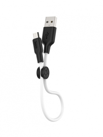 USB кабель Hoco X21 Plus Silicone charging cable for Micro (black white)