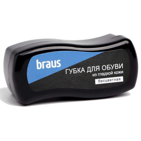 BRAUS Губка д/обуви Волна-мини БЕСЦВЕТНАЯ