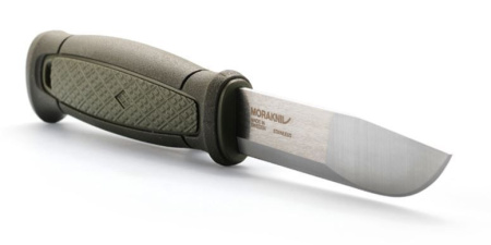 Нож Morakniv Kansbol, нержавеющая сталь, прорезиненная ручка, цвет зеленый+ножны с креплением