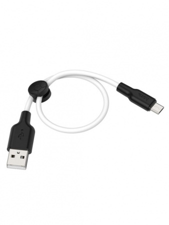 USB кабель Hoco X21 Plus Silicone charging cable for Micro (black white)