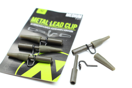 Безопасная клипса усиленная с конусом VN Tackle Metal Lead Clip  5шт