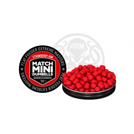 Бойлы FFEM Pop-Up Match  Mini Strawberry Jam 7x10mm