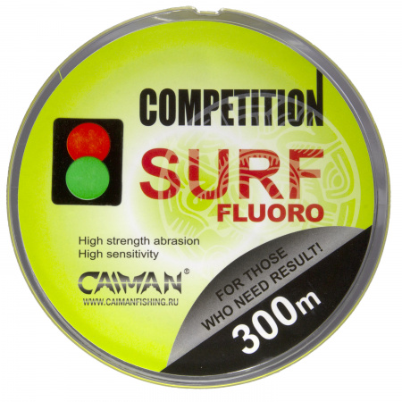 Леска Caiman Competition Surf Fluoro yellow 300m 0,22мм