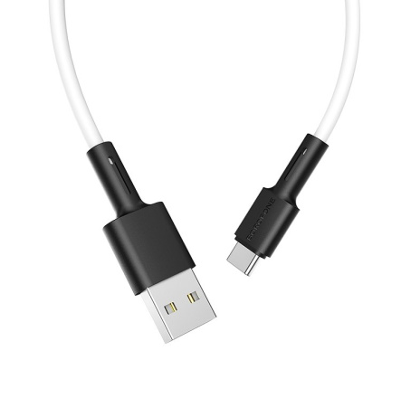USB кабель Borofone BX31 Type-C силиконовый 1м (white)