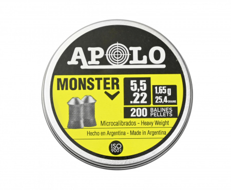 Пуля пневм. Apolo "Monster", для винт., 5,5мм 1,6гр.(200шт.)