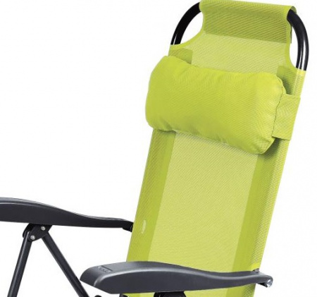 Кресло-шезлонг с подножкой складное Nika K3/Л, лимон