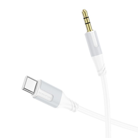 AUX кабель Borofone BL19, TYPE-c-3.5mm ,1м (white)