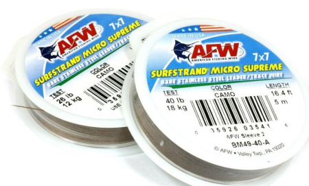 Поводковый материал AFW Surfstrand Micro Supreme Camo 7x7  6кг 5м BM49-13-A