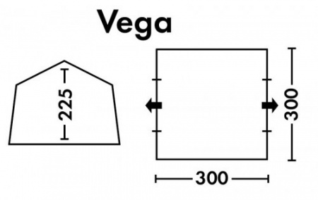 Шатер кемпинговый "Vega" (Синий/Серый)