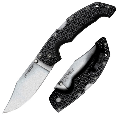 Нож Cold Steel Voyager Clip Large Plain Edge, клинок AUS10