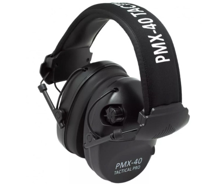 Наушники активные стрелковые PMX Tactical Pro PMX-40B 27-85 ДБ Черный