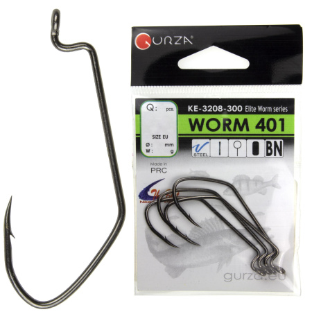 Крючки Gurza-WORM 401 №3/0 BN (4шт/уп)