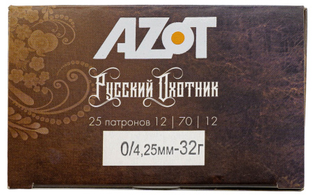 Патрон 12/70 №0 32г Русский Охотник Aзот