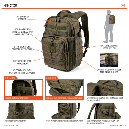 Рюкзак RUSH 12 2.0 BACKPACK 134 KANGAROO