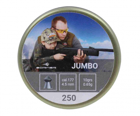 Пуля пневм. Borner "Jumbo", 4,5 мм., 0,65гр. (250 шт.)