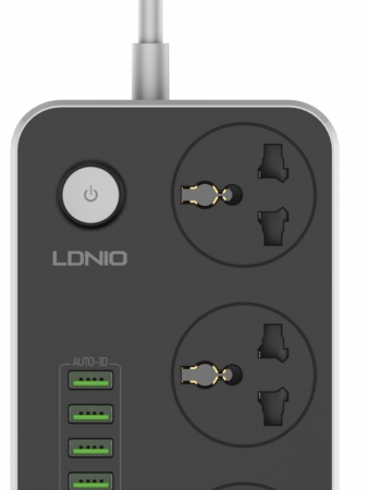 Сетевой удлинитель Ldnio SC3604 6USB 3.4A 3Power socket anti-static 2m (grey)