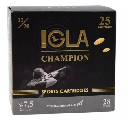 Патрон 12/70 №7,5 28 гр. "IGLA-CHAMPION" спортивный патрон