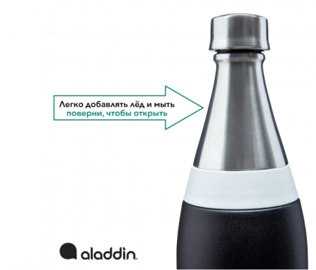 Бутылка ALADDIN Fresco 0,6L из нержавеющей стали, черная