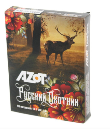 Патрон 12/70 №0 32г б/к Русский Охотник Aзот