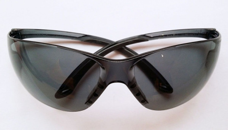 Очки стрелковые "Stalker" защитные, цвет - чёрные, материал - поликарбонат, светопропускаемость 23%,
