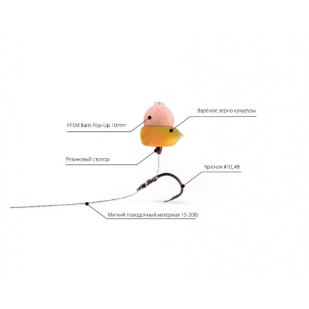 Бойлы FFEM Pop-Up White Plum 10mm