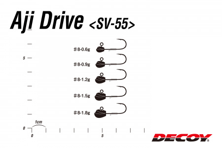 Джиг-головка Decoy SV-55 Azidrive #8-1.5g