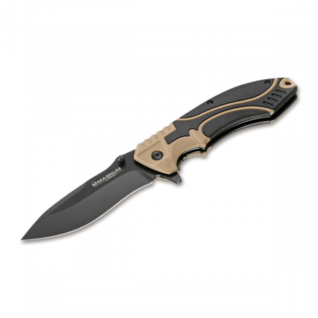 Нож складной BOKER Advance Desert Pro, чёрно-песочная пластиковая рук-ть, сталь 440C