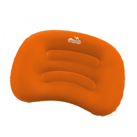 Tramp подушка надувная под голову (дорожная) TRA-160 (оранжевый/серый)