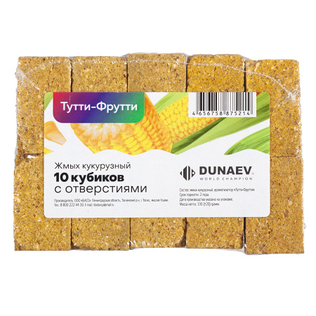 Жмых DUNAEV кукурузный Тутти-Фрутти 300г