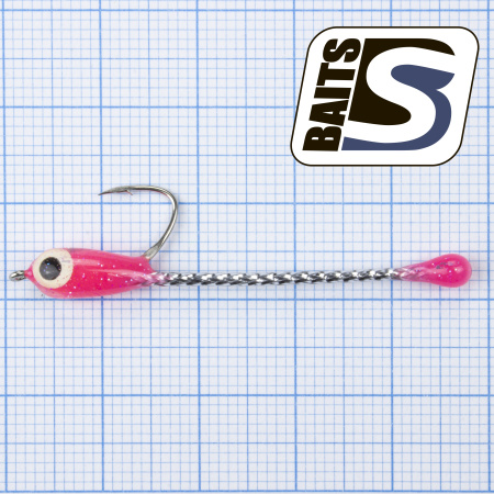 Мушка BS Baits"Трубка" (3шт) ЦВ: Pink silver