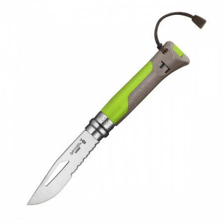 Нож Opinel №8 Outdoor Earth, нержавеющая сталь, зеленый