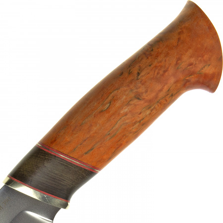 Нож Беркут,ст М390, мельхиор, рукоять из стабилизированной карельской березы