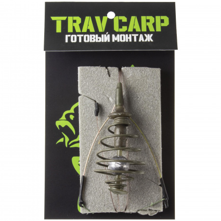 Монтаж "TRAV CARP" пружина 3крючка коромысло (30гр,#6)