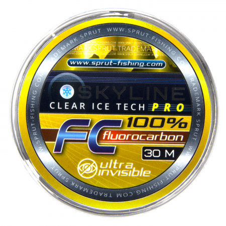 Леска "Sprut" SKYLINE FC 100% Fluorocarbon Ice Tech PRO (Clear/0,181mm/2,7kg/30m)