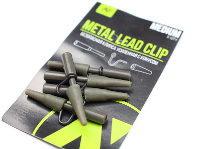 Безопасная клипса усиленная с конусом VN Tackle Metal Lead Clip  5шт