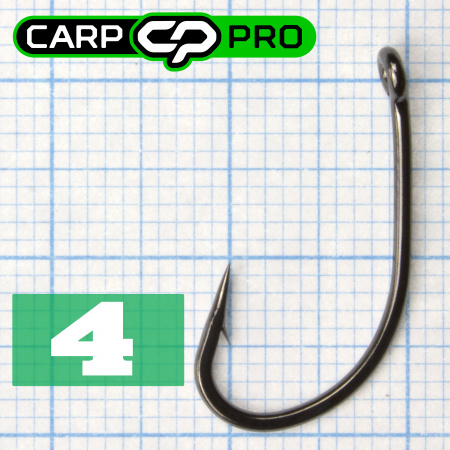 Крючки Carp Pro Black Nickel Curved Shank №4