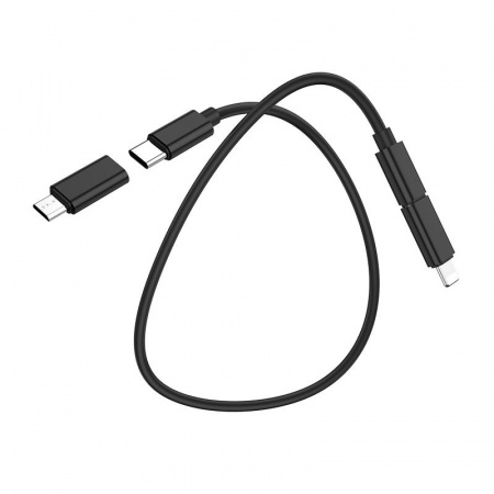 USB кабель Hoco U86 Treasure charging data cable with storage case (black)