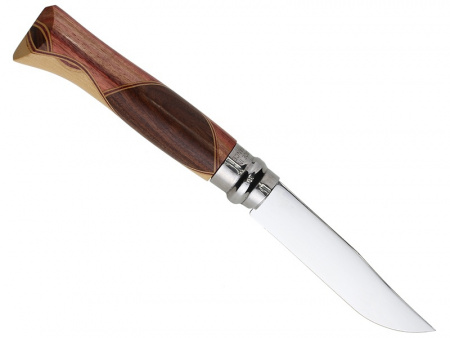 Нож Opinel №6 Chaperon, нерж сталь, полированный клинок, рукоять африканское дерево, футляр